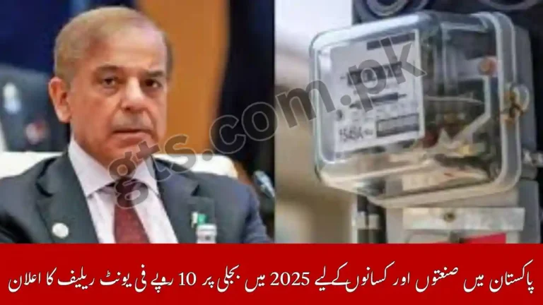 Rs. 10 Per Unit Electricity Relief Announced for Industries & Farmers in Pakistan 2025
