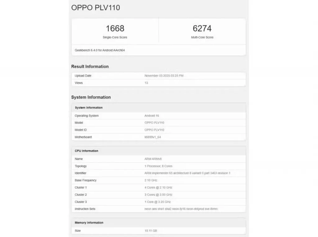 Oppo Reno 15 