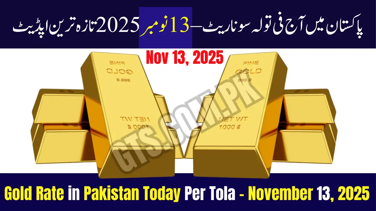 Gold Rate in Pakistan Today Per Tola November 13, 2025 Update 1 Pakistan Open Market Currency Rates Today Nov 13, 2025