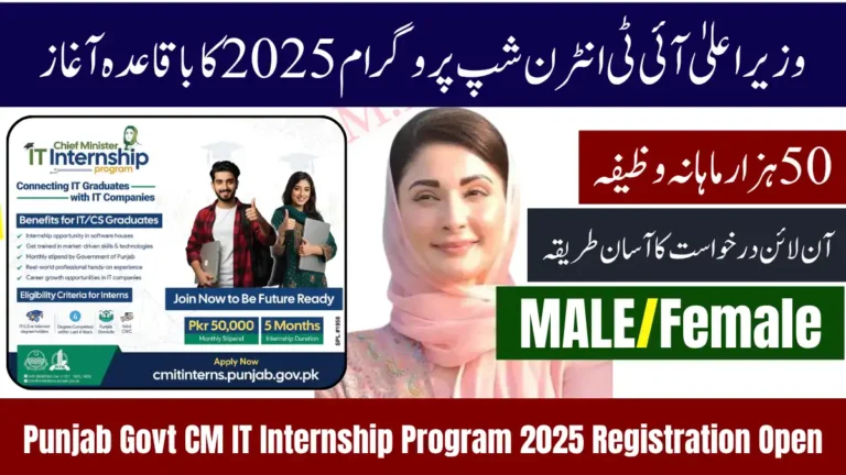 Punjab Govt CM IT Internship Program 2025 Registration Open β Apply at cmitinterns.punjab.gov.pk 2 Punjab Govt CM IT Internship Program 2025 Registration Open