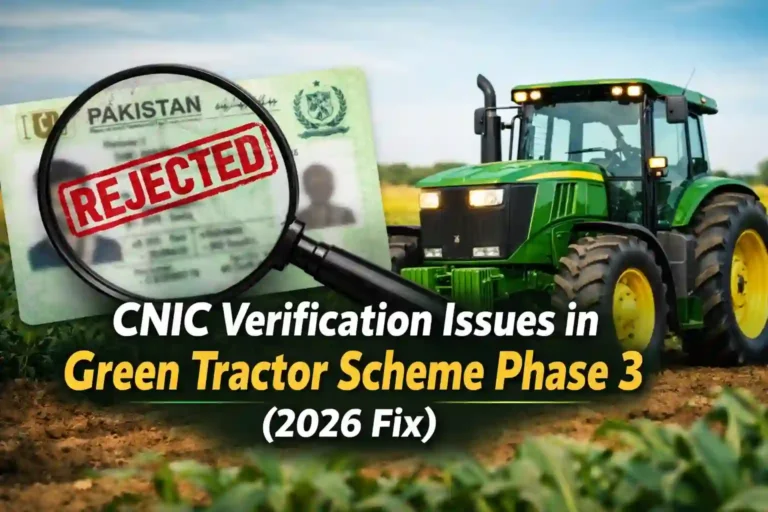 CNIC Verification Issues in Green Tractor Scheme Phase 3 (2026 Fix)