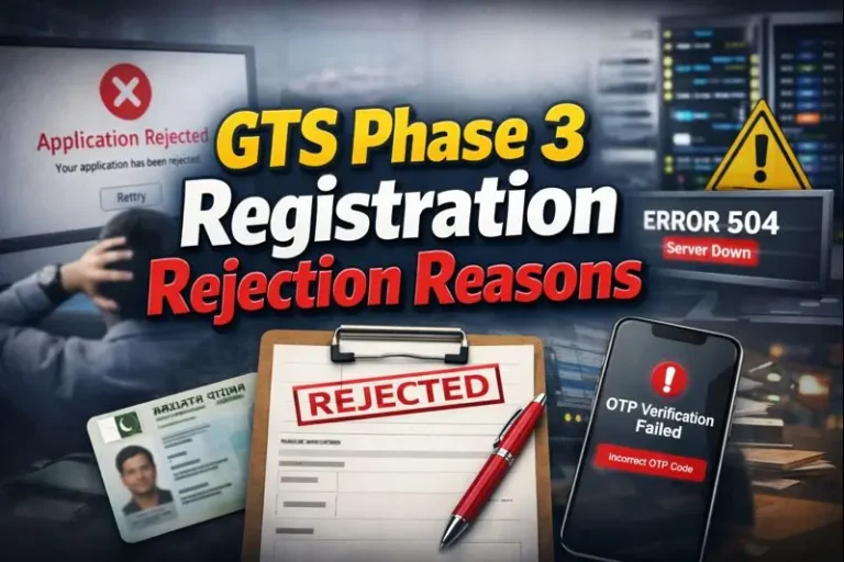 GTS Phase 3 Registration Rejection Reasons and Common Issues