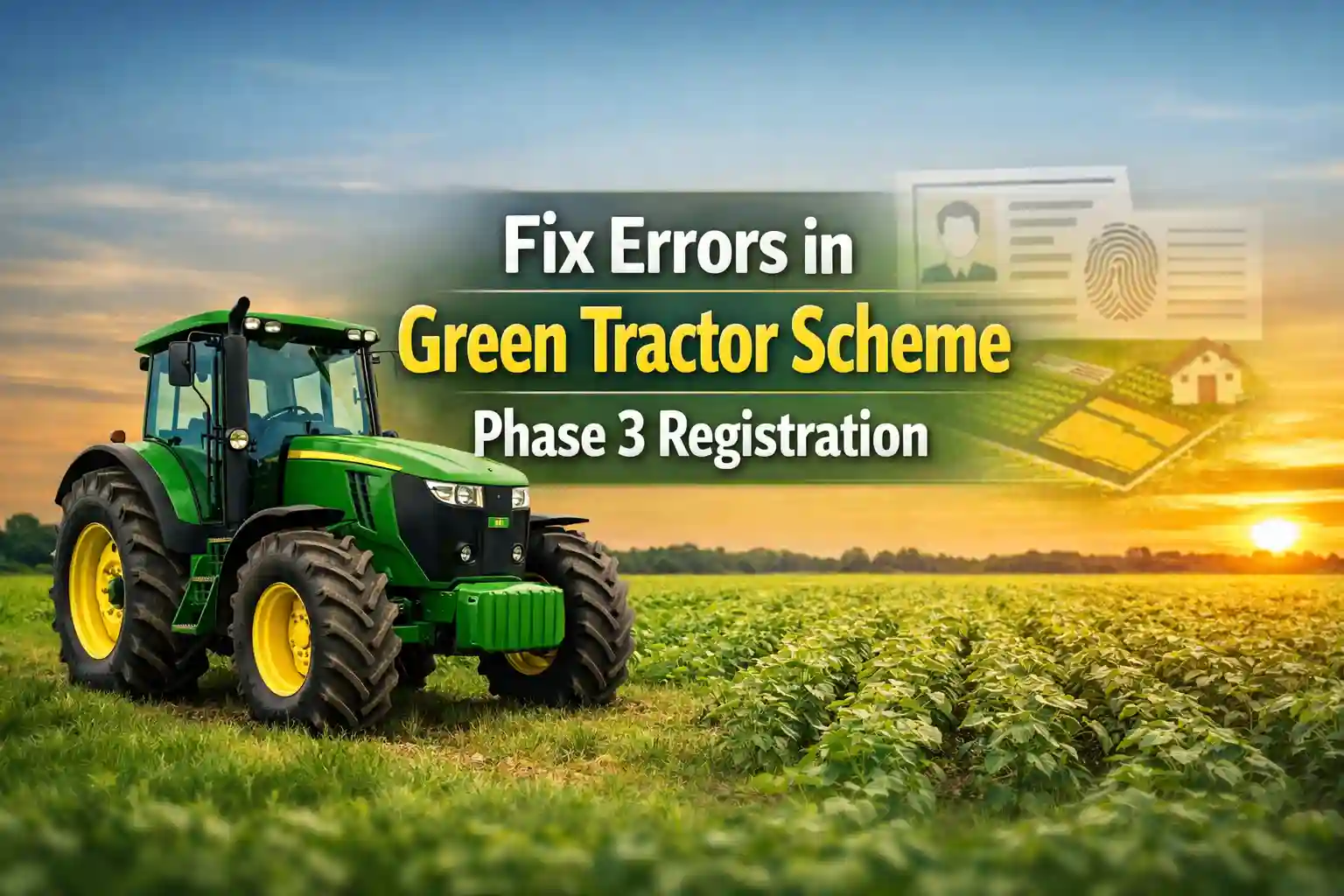 How to Fix Errors in Green Tractor Scheme Phase 3 Registration