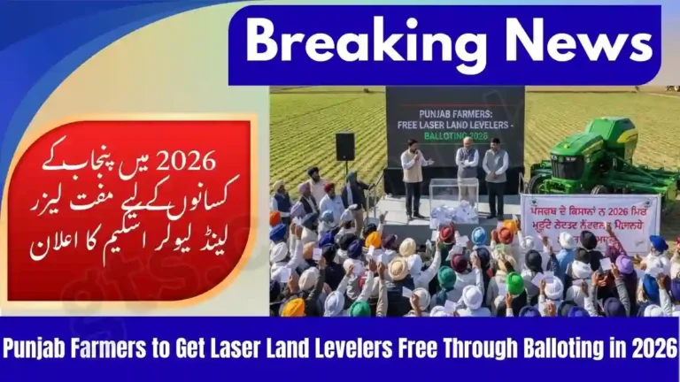 Punjab Farmers to Get Laser Land Levelers Free Through Balloting in 2026