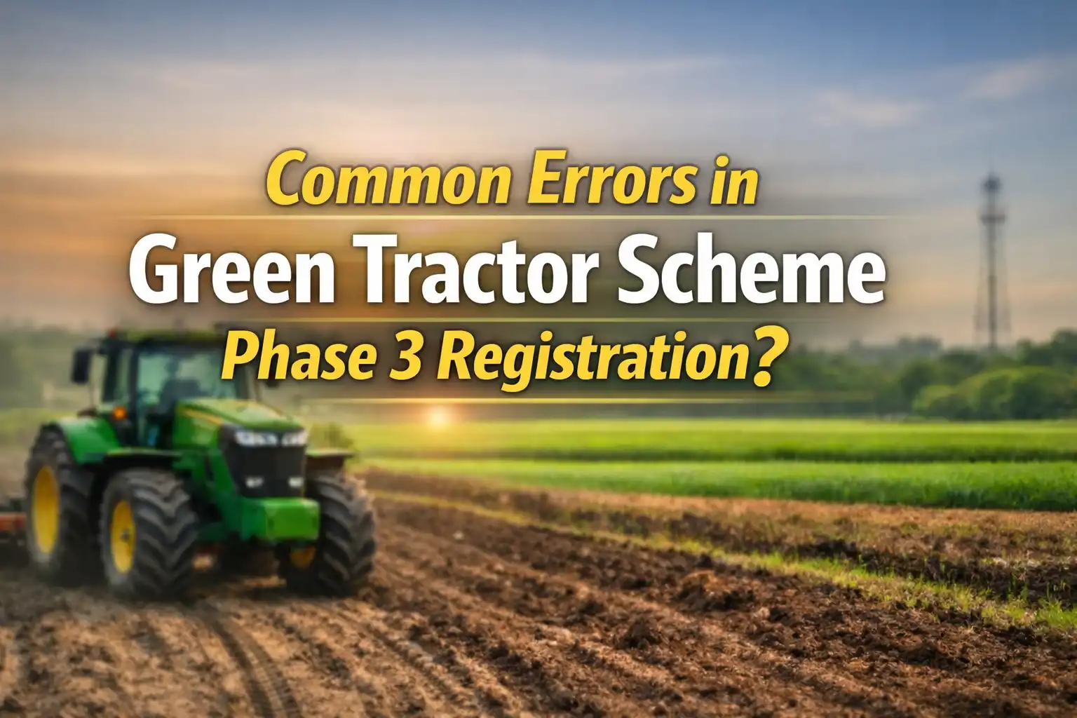 What Are the Common Errors in Green Tractor Scheme Phase 3 Registration?